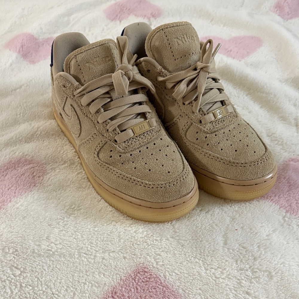 Nike Tan Suede Low-Top Sneakers
